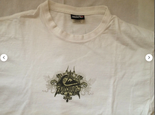 QUICKSILVER VINTAGE WHITE LOGO T-SHIRT