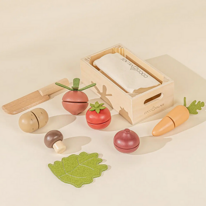 WOODEN VEGETABLES PLAY SET