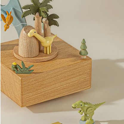 WOODEN MUSIC BOX - DINOSAUR WORLD