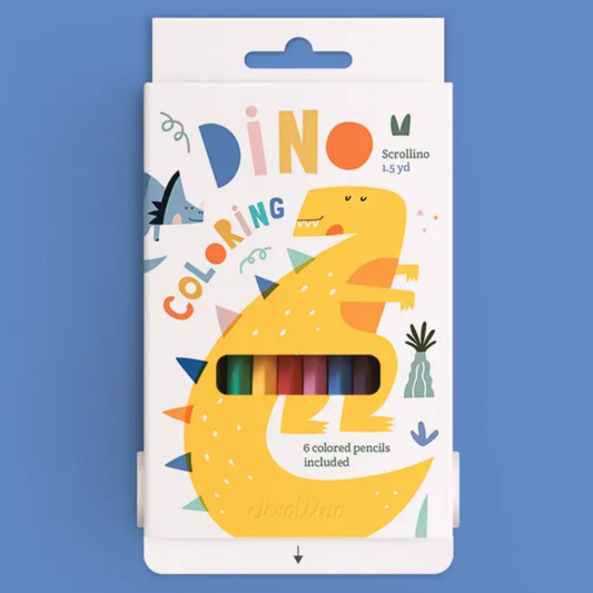 SCROLLINO DINO COLORING BOOK