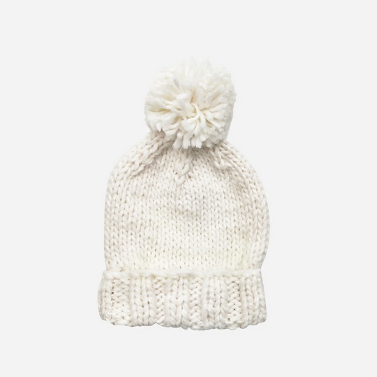 CLASSIC POM POM HAT - CREAM