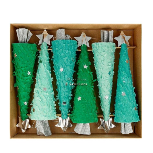 CHRISTMAS TREE CRACKERS x 6