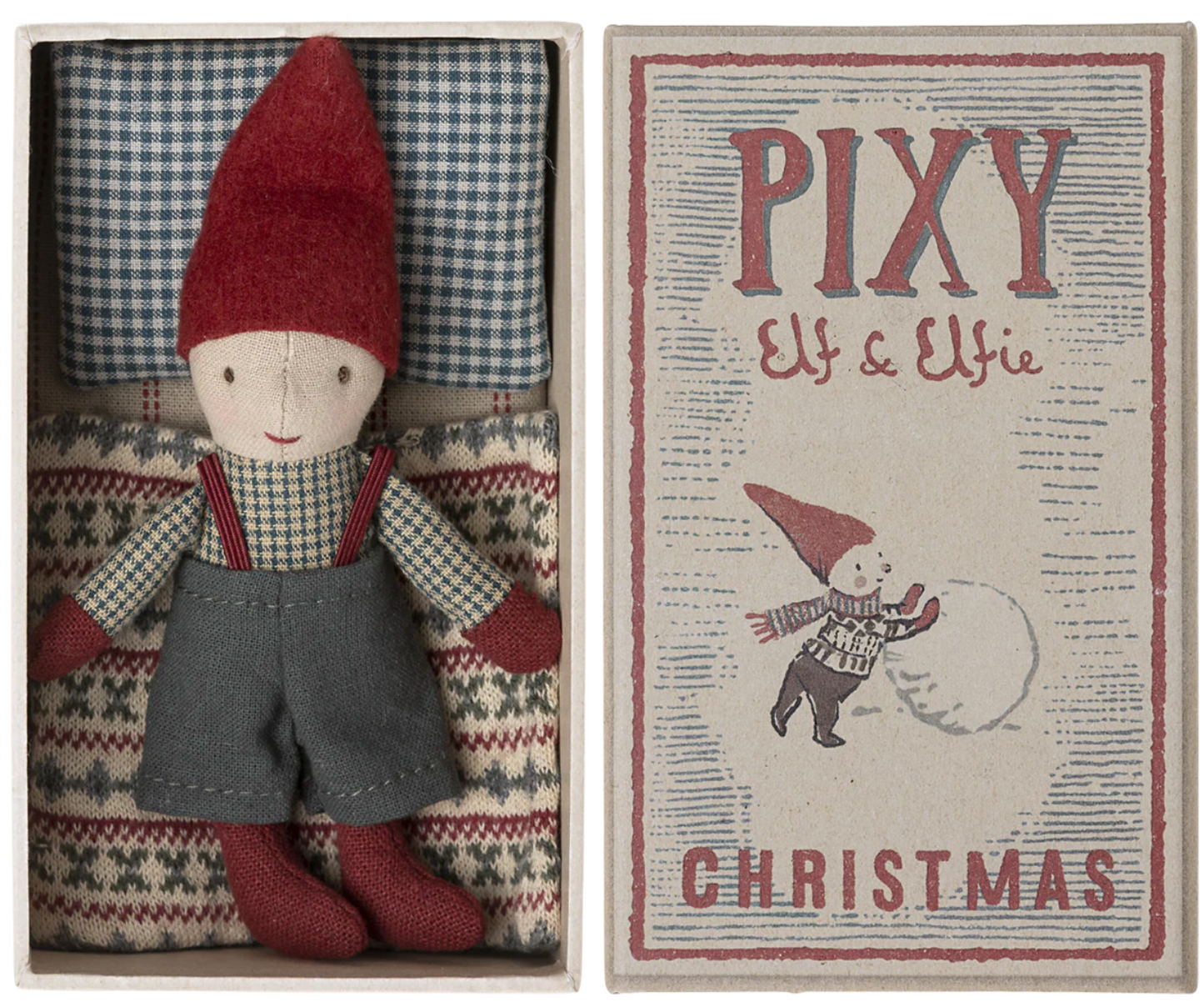 MAILEG PIXY ELF IN MATCHBOX - BOY