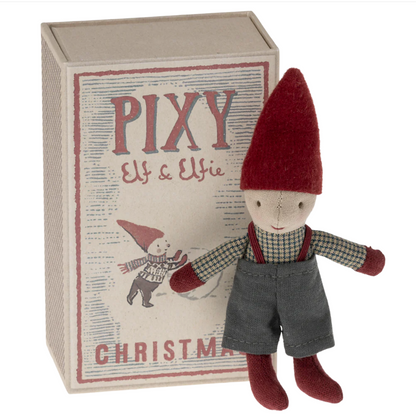 MAILEG PIXY ELF IN MATCHBOX - BOY