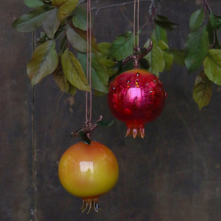 POMEGRANATE GLASS ORNAMENT