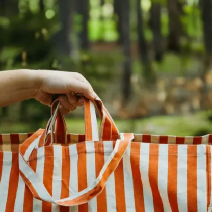 OrGANIC EXTRA LARGE CABANA TOTE BAG - ORANGE