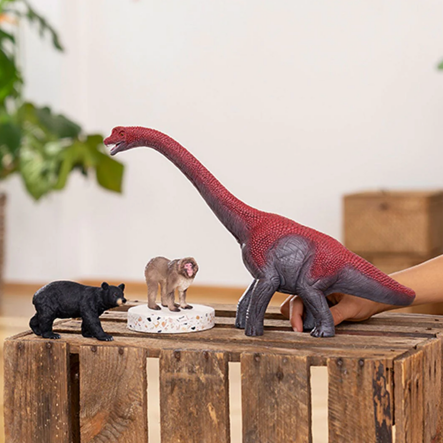 SCHLEICH BRACHIOSAURUS DINOSAUR - RED