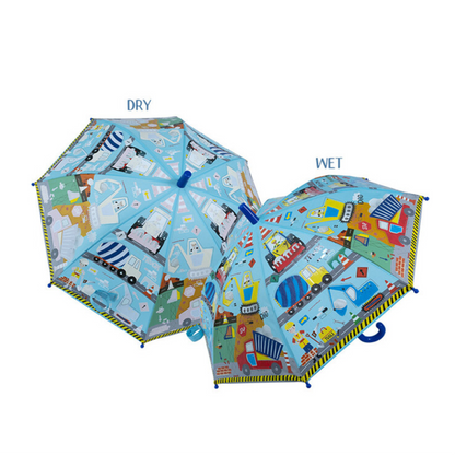 BLUE CONSTRUCTION COLOR CHANGING UMBRELLA