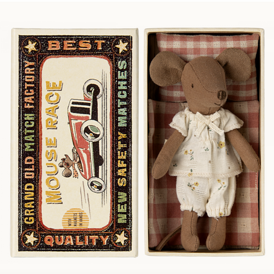 BIG SISTER MOUSE IN MATCHBOX - FLORAL BLOOMERS