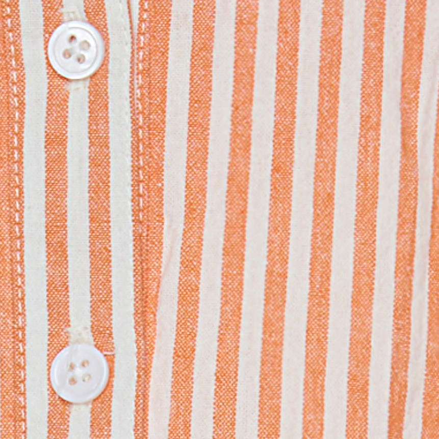 ORANGE STRIPE HENLEY TOP