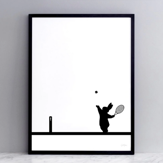 TENNIS RABBIT SCREENPRINT