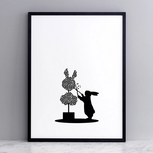 TOPIARY RABBIT SCREENPRINT