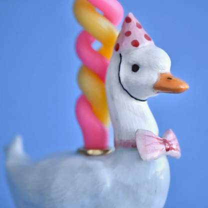 PINK GOOSE CAKE TOPPER