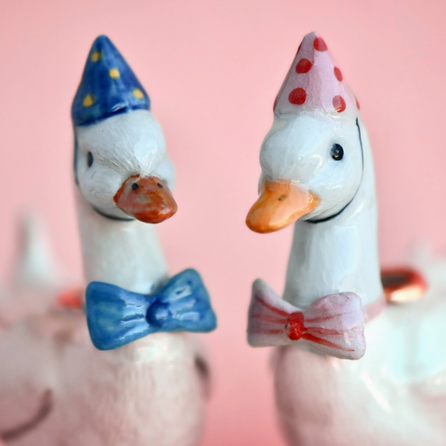 PINK GOOSE CAKE TOPPER