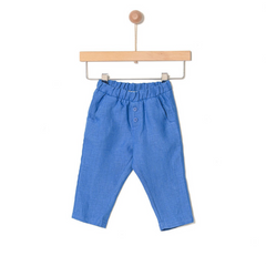 LINEN PANTS - STRONG BLUE