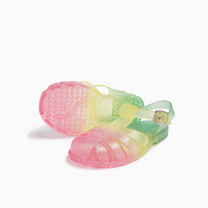 RAINBOW GLITTER FISHERMAN JELLY SANDALS