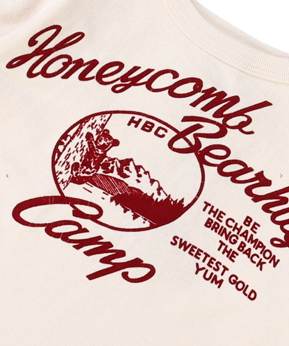 VINTAGE COTTON HONEYCOMB BEARHUG CAMP TEE