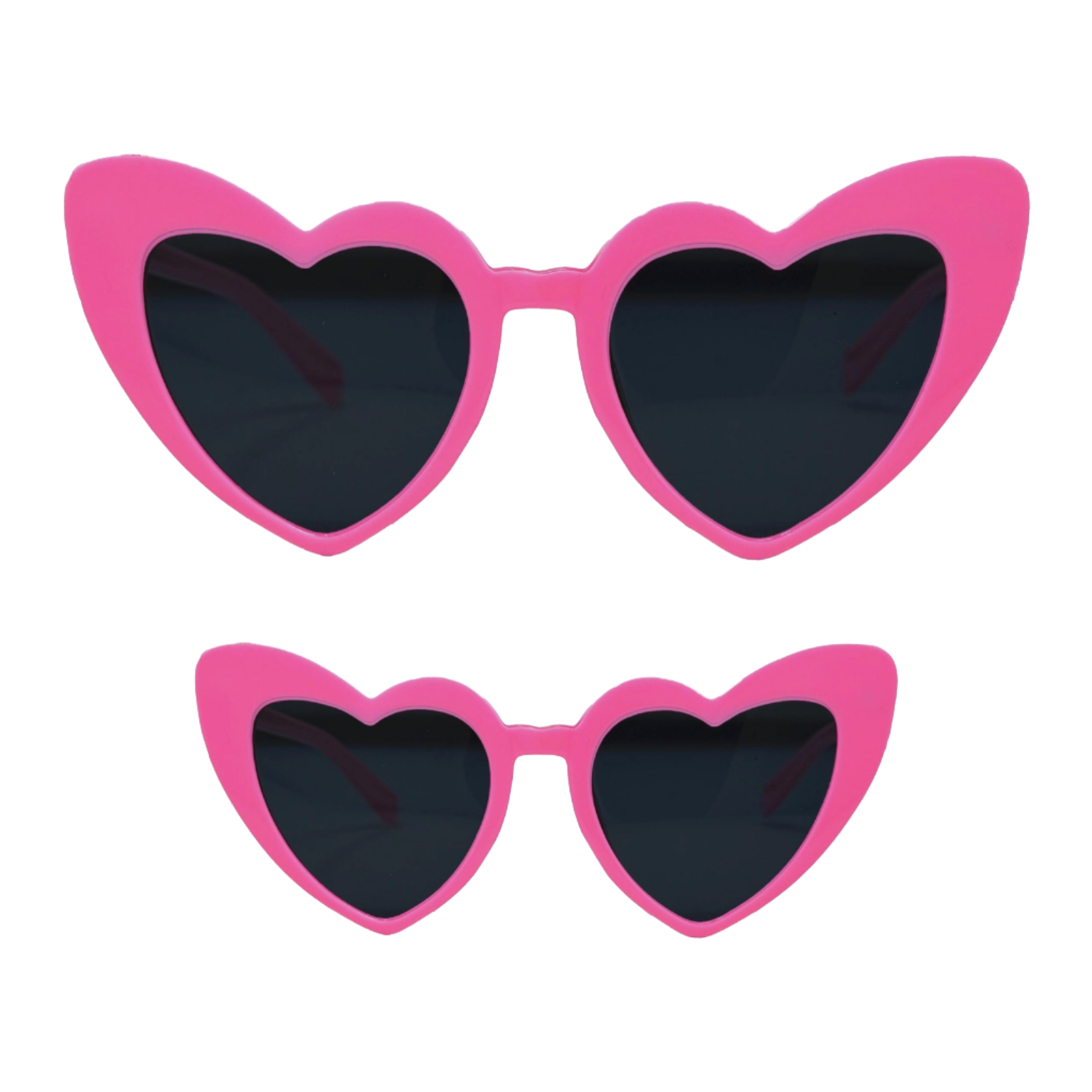 ADULT CANDY PINK HEART SHAPED SUNGLASSES