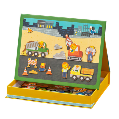 CONSTRUCTION MAGNETIC PLAY SCENE