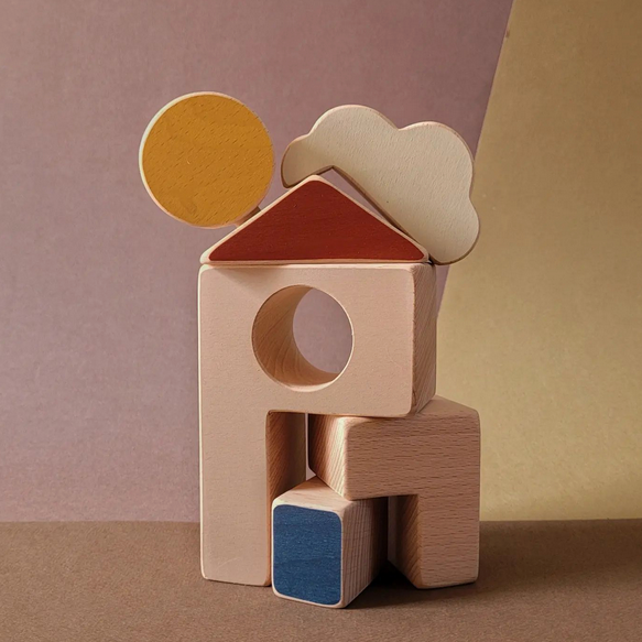 HOUSE AND SUN PUZZLE STACKING TOY