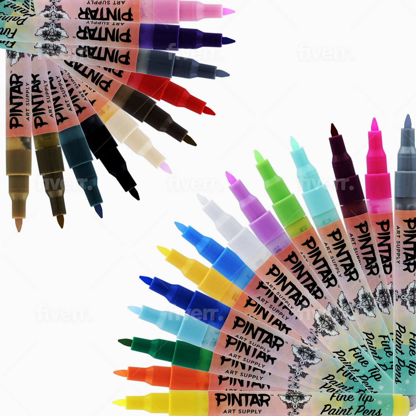 ACRYLIC FINE TIP PAINT PEN - 24 SET