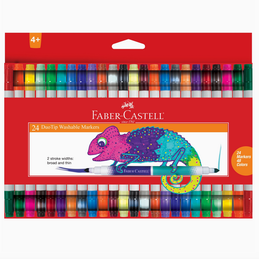 24 DUOTIP WASHABLE MARKERS - 48 COLORS