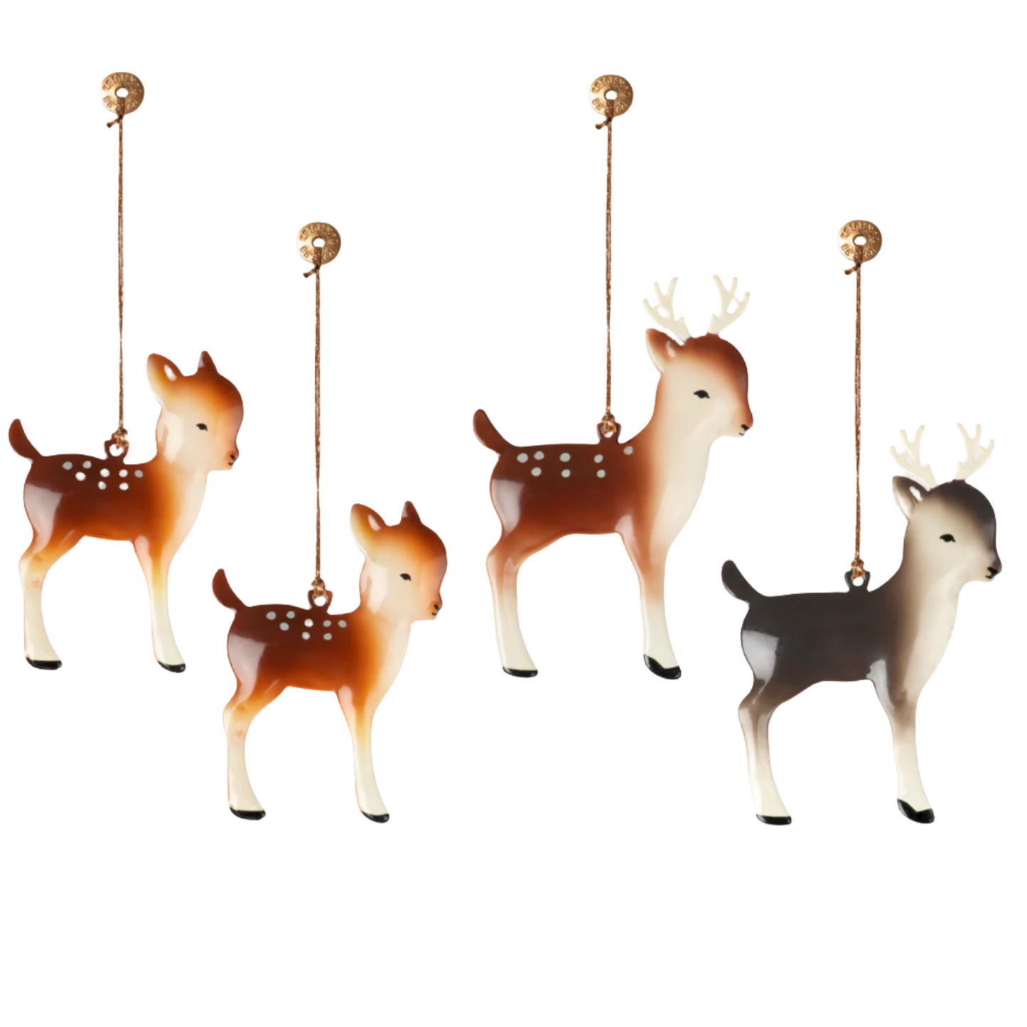 MAILEG REINDEER FAMILY METAL ORNAMENTS