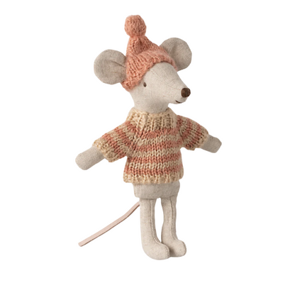 KNITTED SWEATER WITH HAT - BIG SISTER MOUSE