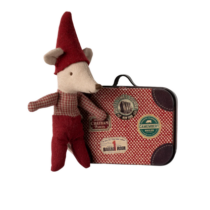 MAILEG CHRISTMAS BABY MOUSE IN SUITCASE