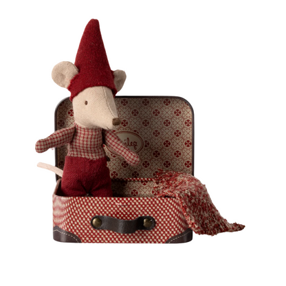 MAILEG CHRISTMAS BABY MOUSE IN SUITCASE