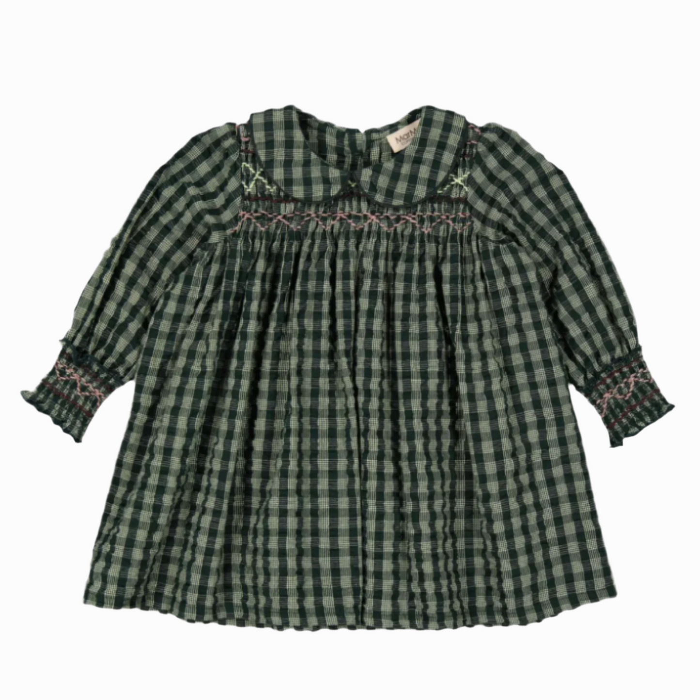 DABINA DARK LEAF CHECK DRESS