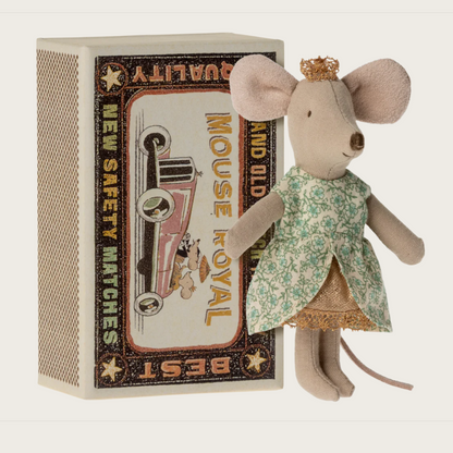 MAILEG PRINCESS MOUSE, BIG SISTER IN MATCHBOX