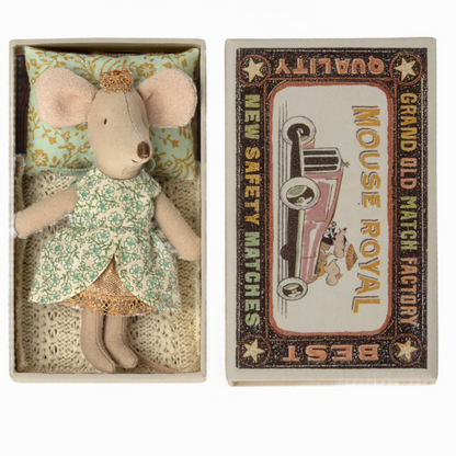 MAILEG PRINCESS MOUSE, BIG SISTER IN MATCHBOX