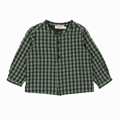 DABINA DARK LEAF CHECK BABY SHIRT