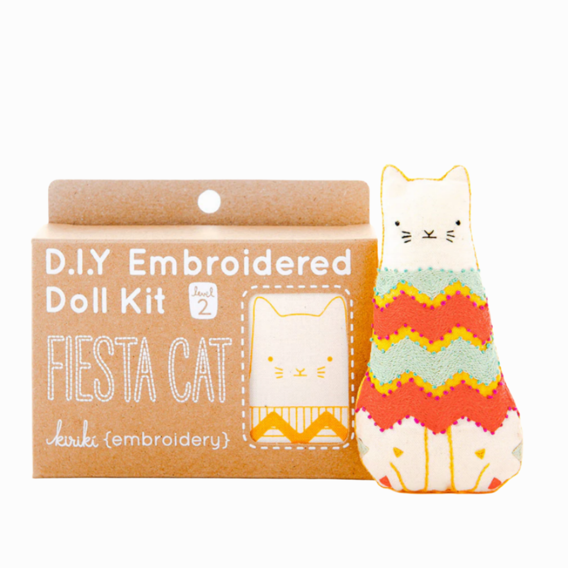 EMBROIDERY KIT LEVEL 2 - FIESTA CAT