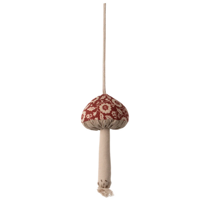 MUSHROOM ORNAMENT - WINTER FLOWER RED