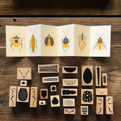 RUBBER BUG STAMP SET