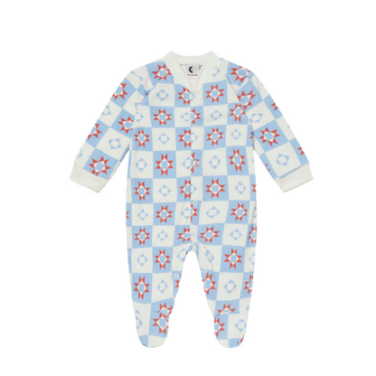 STAR PATCHWORK SLEEPSUIT