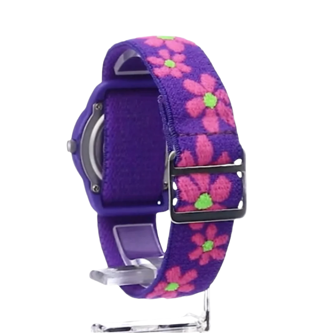 TIMEX CHILD'S FIRST WATCH - PURPLE FLOWERS