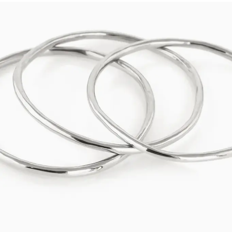 BELLE FLEXI BANGLE BRACELET - SILVER