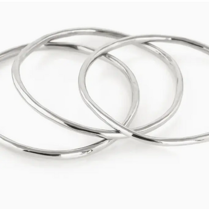 BELLE FLEXI BANGLE BRACELET - SILVER