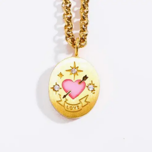 ENAMEL LOVE TAILSMAN NECKLACE