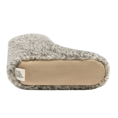 KIDS ORGANIC WOOL SLIPPERS - LIGHT GRAY