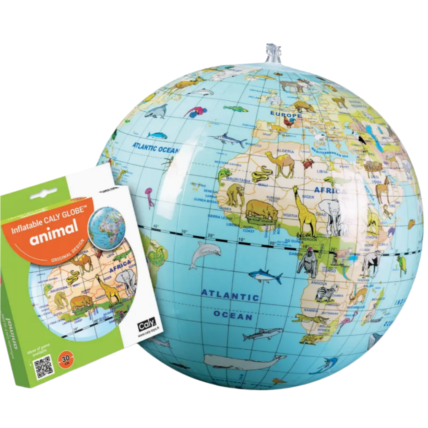 ANIMAL INFLATABLE 12" WORLD GLOBE