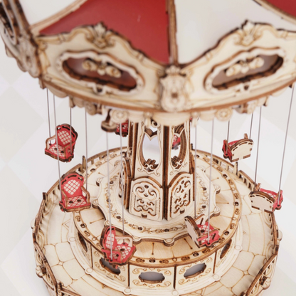 ELECTRO-MECHANICAL WOODEN PUZZLE: SWING RIDE