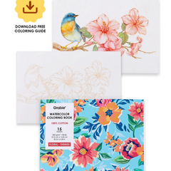 FLORAL WATERCOLOR COLORING BOOK
