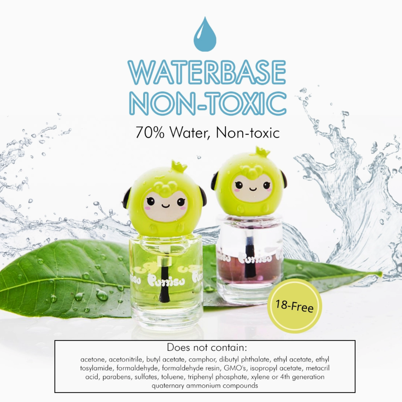 SAFE PEEL-OFF NAIL POLISH - GLITTER EMERALD POND