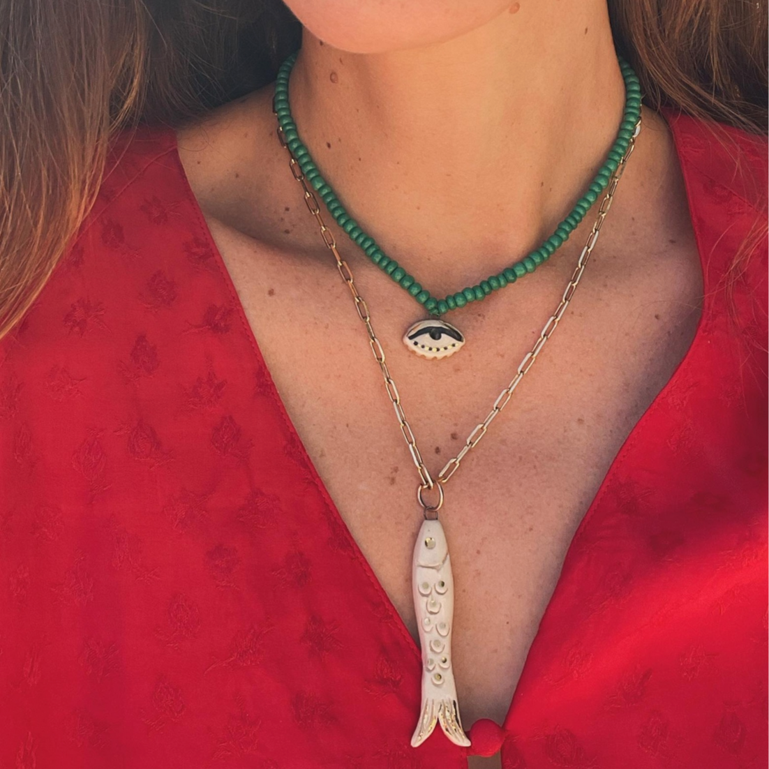 NOT SO EVIL BEAD NECKLACE