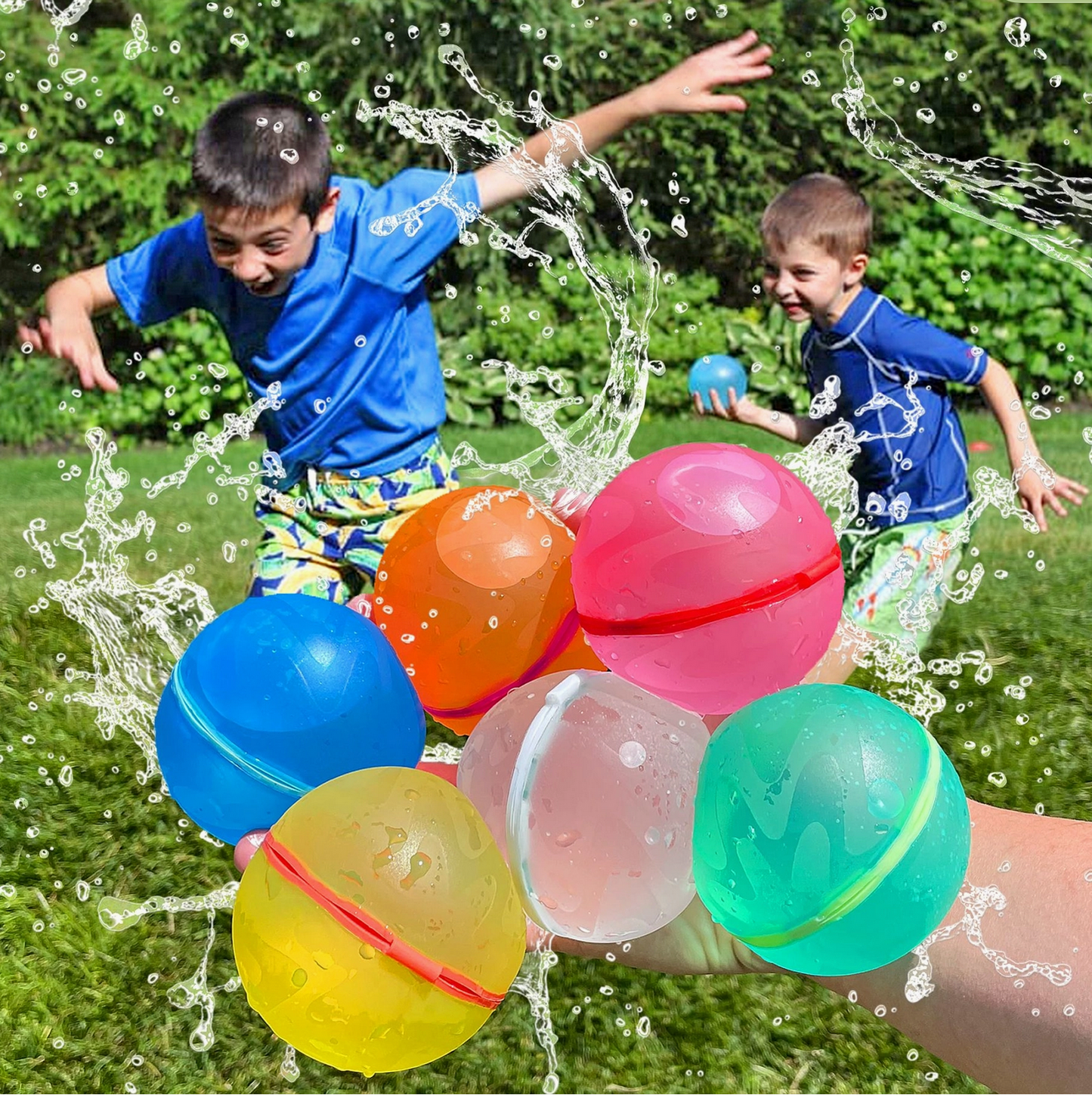 MAGNETIC REUSEABLE WATER BALLONS - 12 PIECES