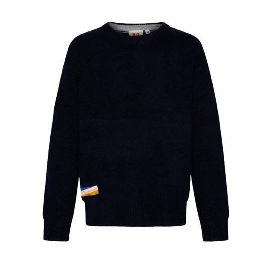 JEFF C NECK SEOUL SWEATER - NAVY